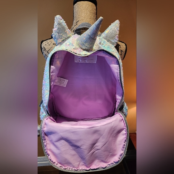 NWOT Justice Shimmer Unicorn Backpack - Picture 3 of 7